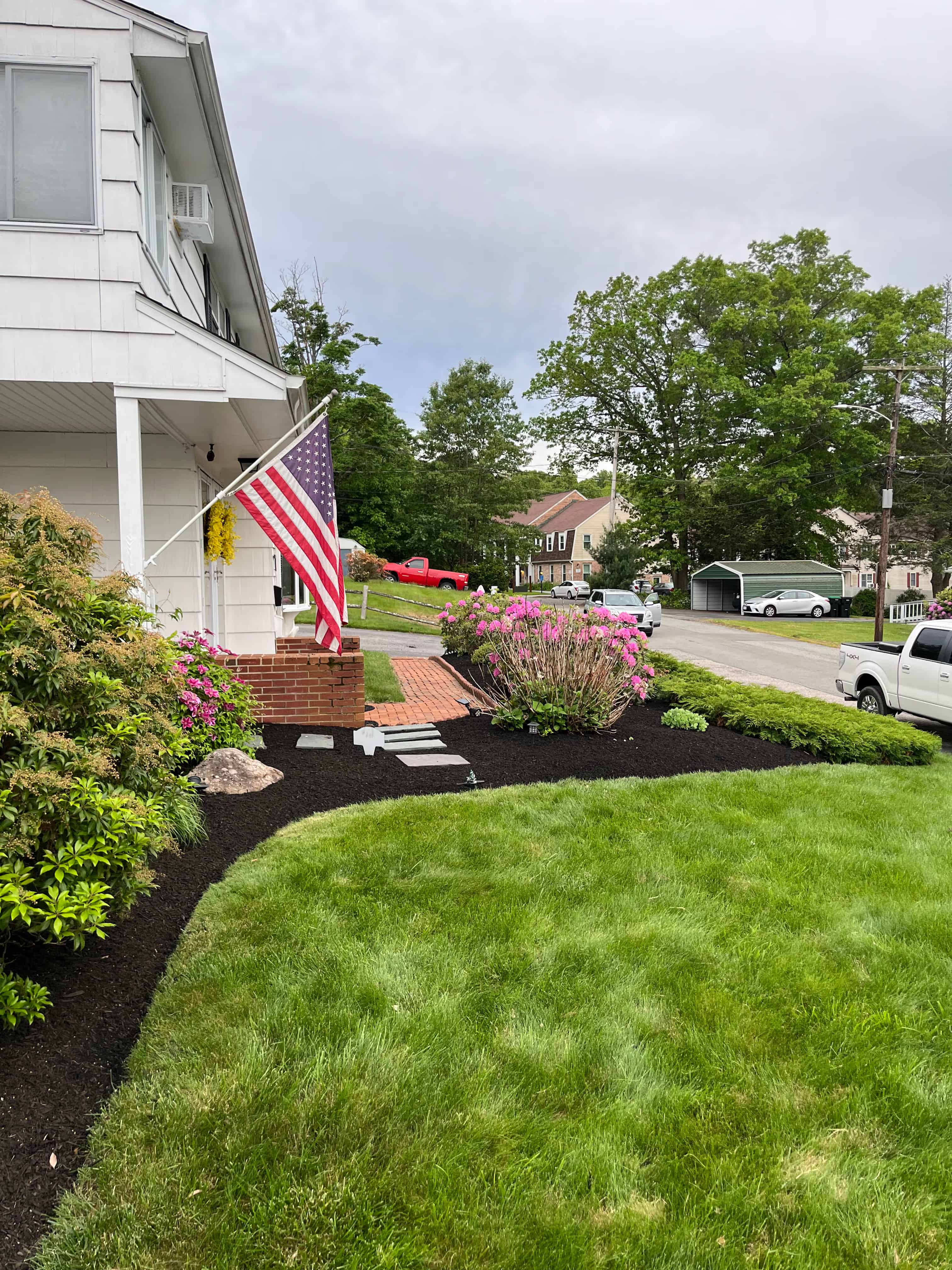Mulch and Stone Installation image