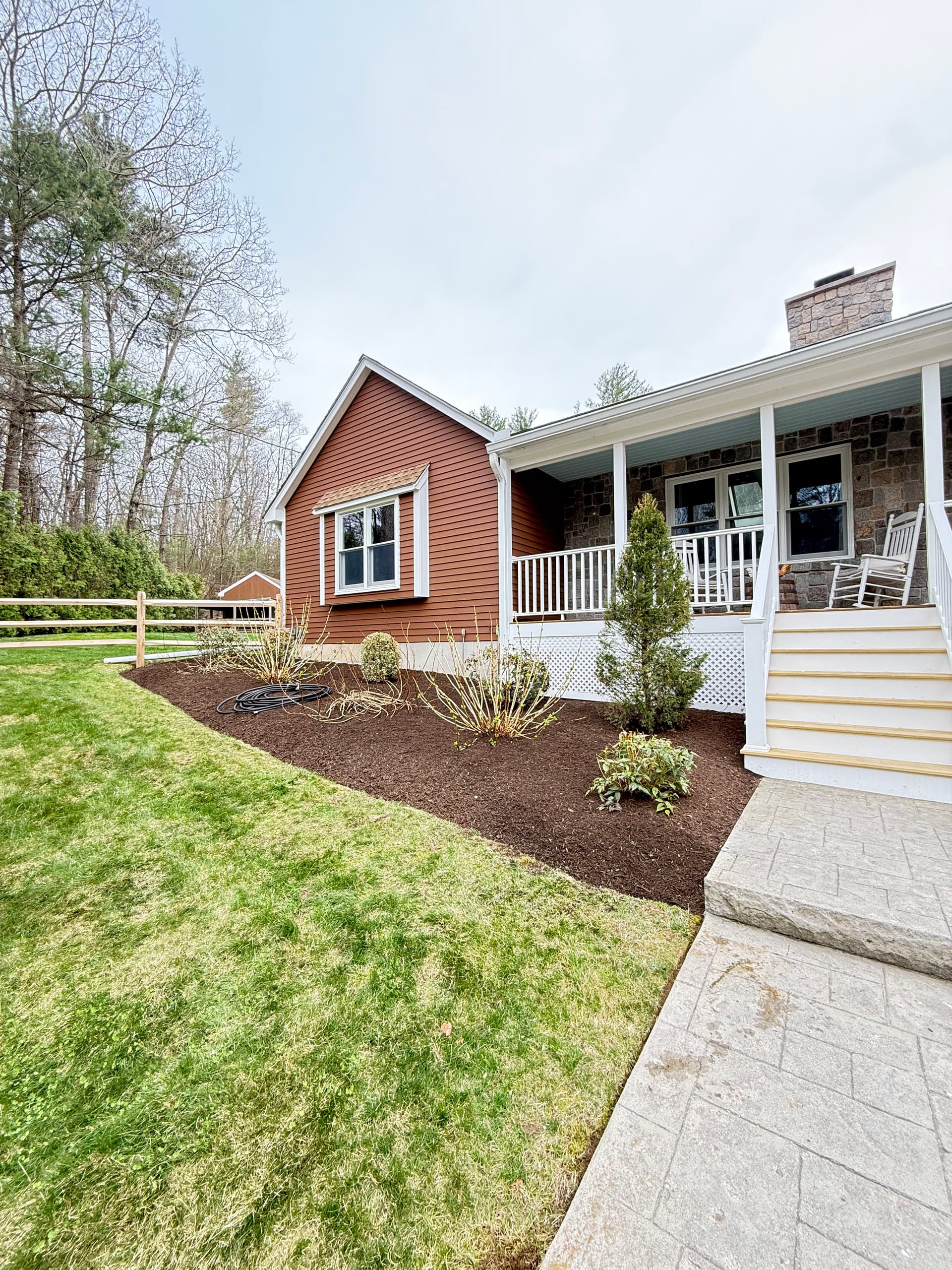 Gallery photos for Fresh Mulch Beds From the Front Porch to the Backyard Garden: Image #2