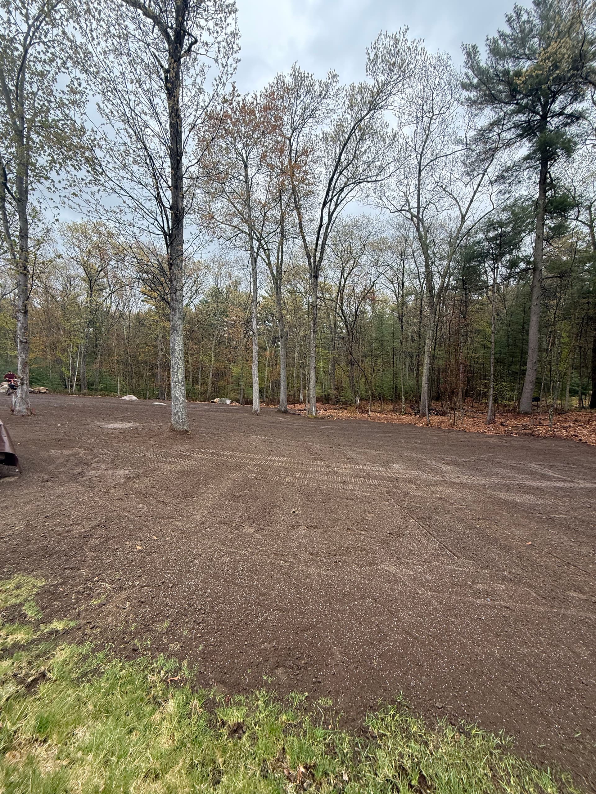 Gallery photos for Yard Expansion with Land Clearing, Grading and Stone Wall in Uxbridge: Image #7
