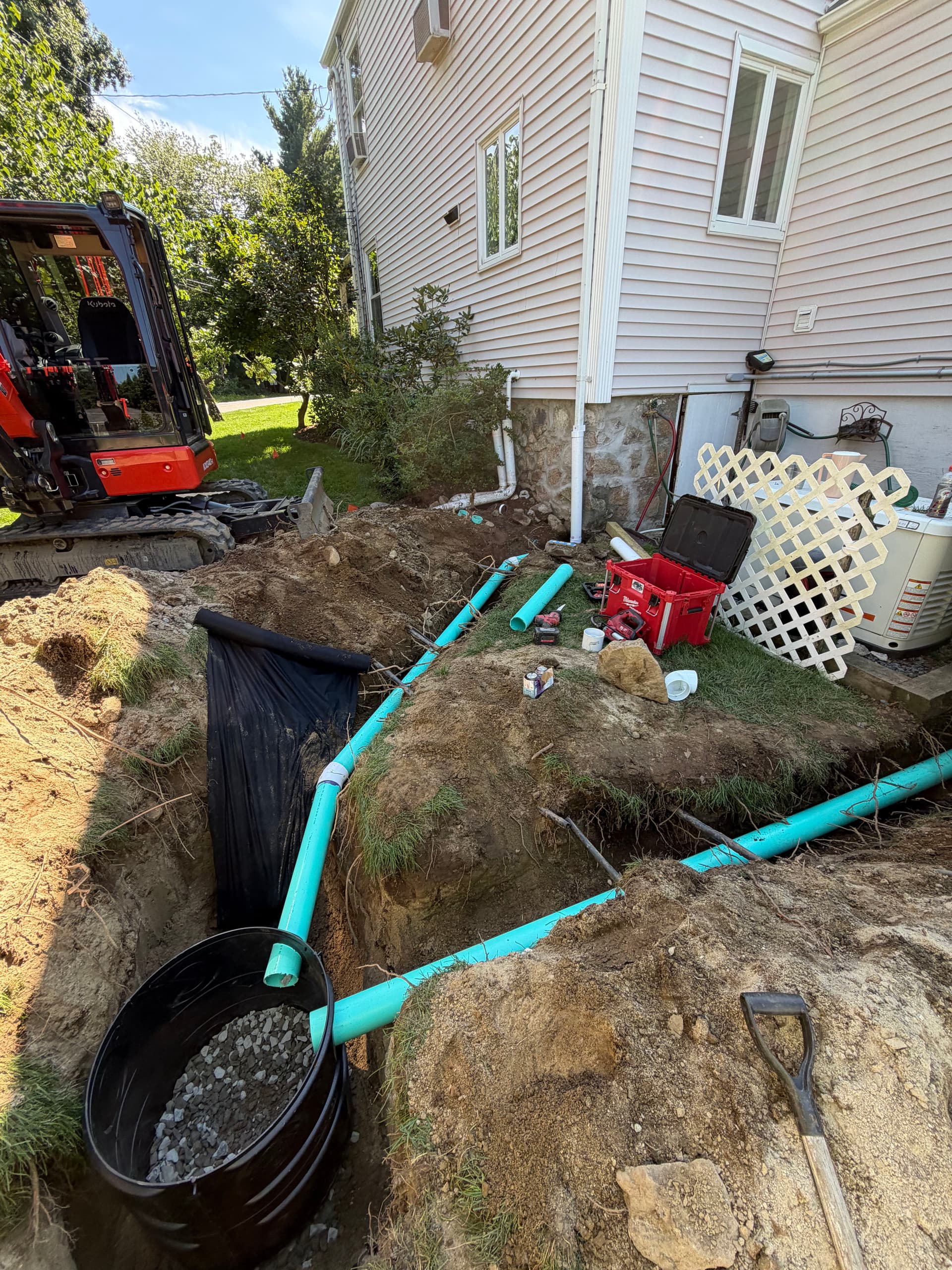 Dry Well Installation Stops Basement Flooding in Southborough image