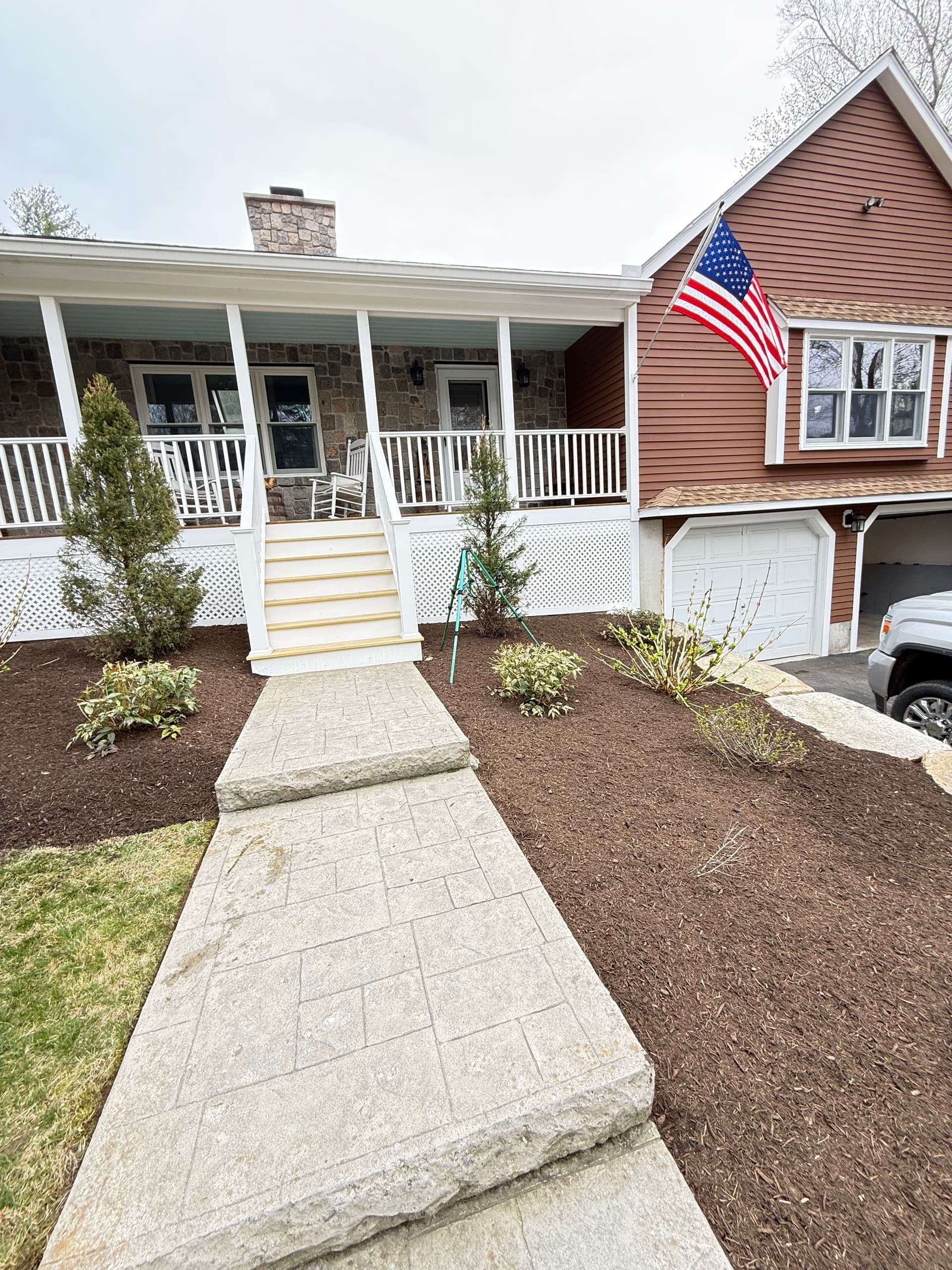 Gallery photos for Fresh Mulch Beds From the Front Porch to the Backyard Garden: Image #3