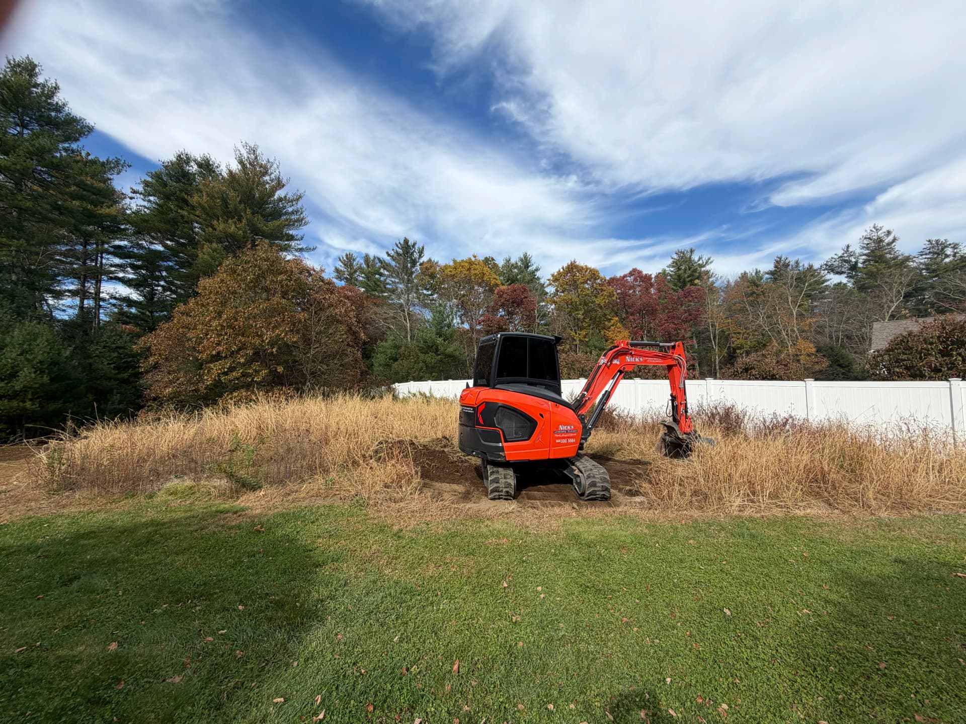 Yard Expansion Cleared and Graded for Spring Irrigation image