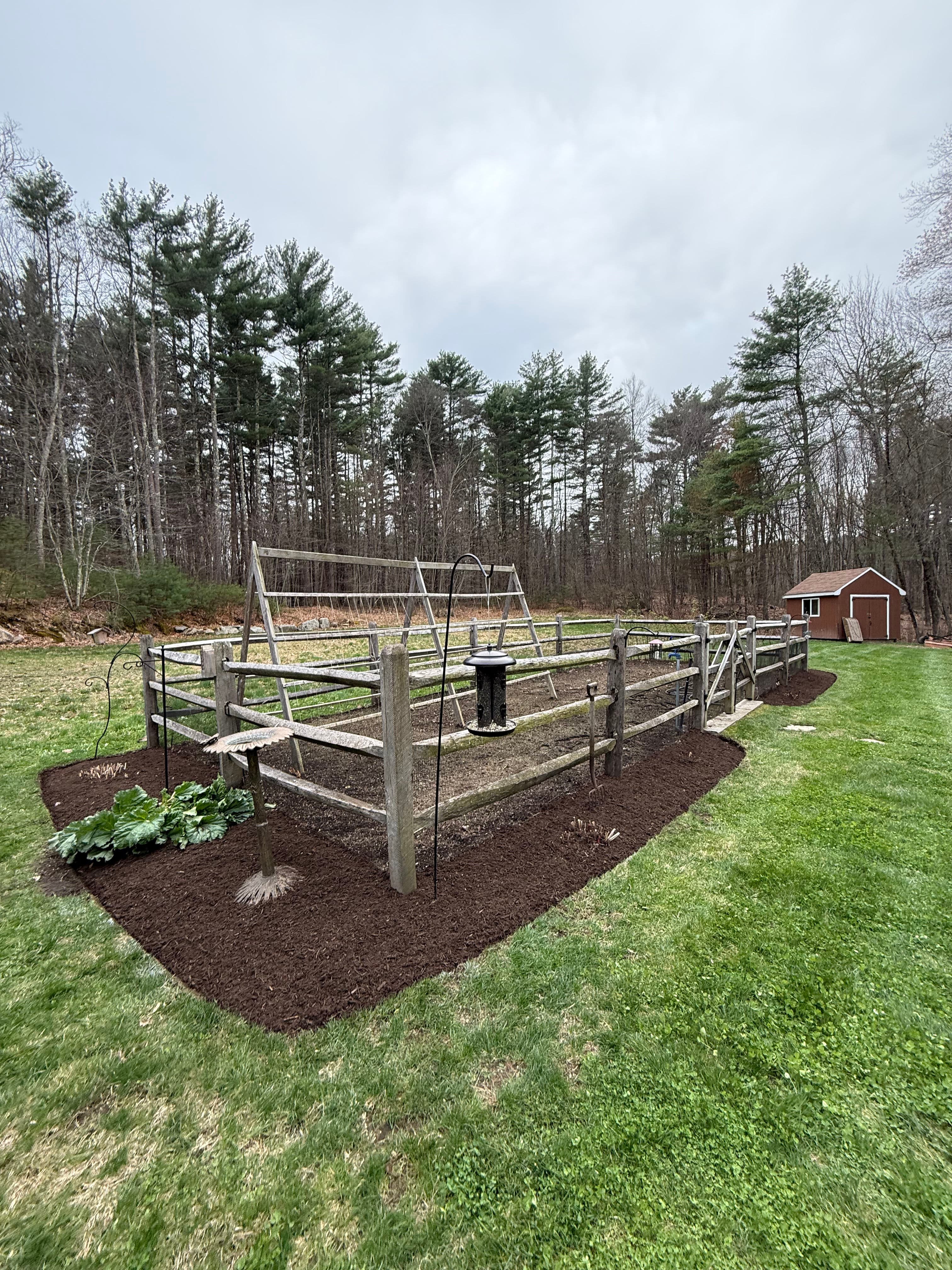 Project Fresh Mulch Beds From the Front Porch to the Backyard Garden image