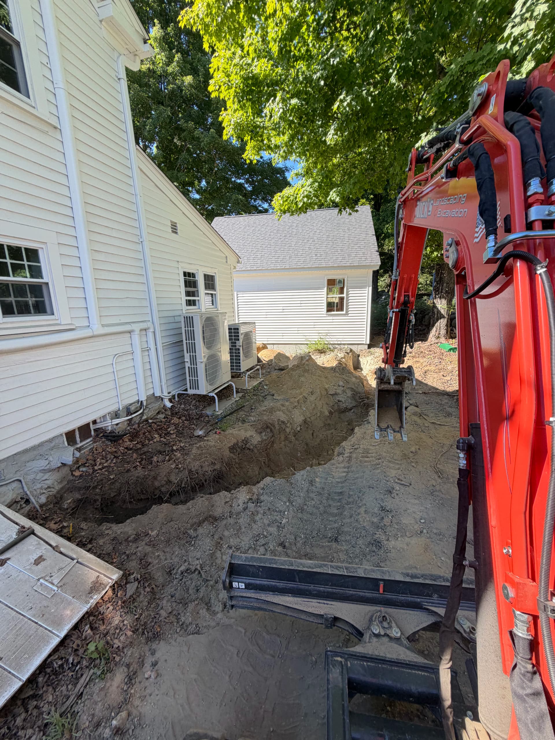 Gallery photos for Electrical Trench Dug Through Rocky Ground in Medway MA: Image #1