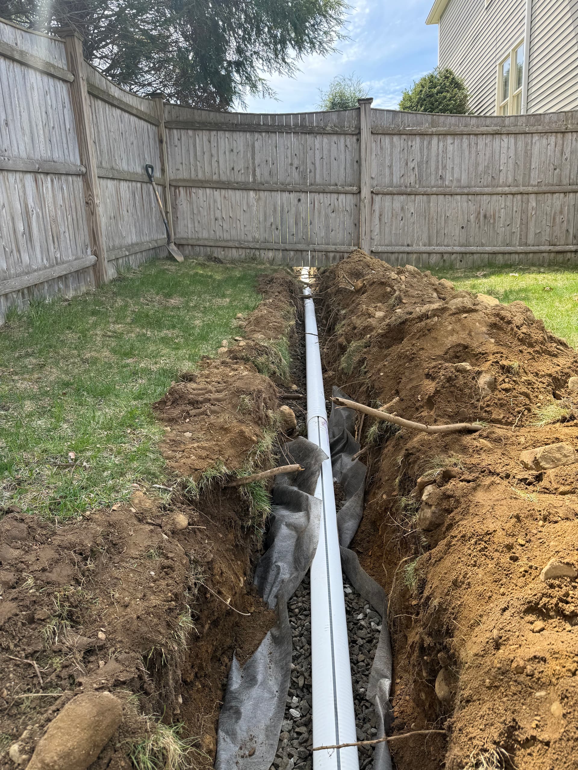 Gallery photos for Foundation drainage fix that helped a home pass inspection in WestboroughMA: Image #2