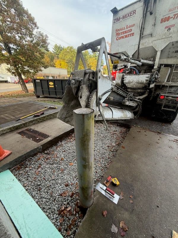 Fresh Concrete Walkway at Main Office