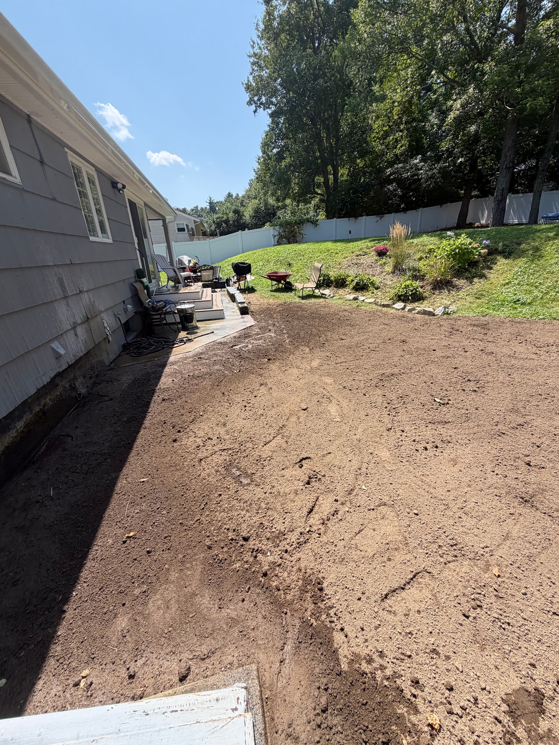 Gallery photos for Sewer Line Replacement and Backyard Site Prep in Southborough: Image #4