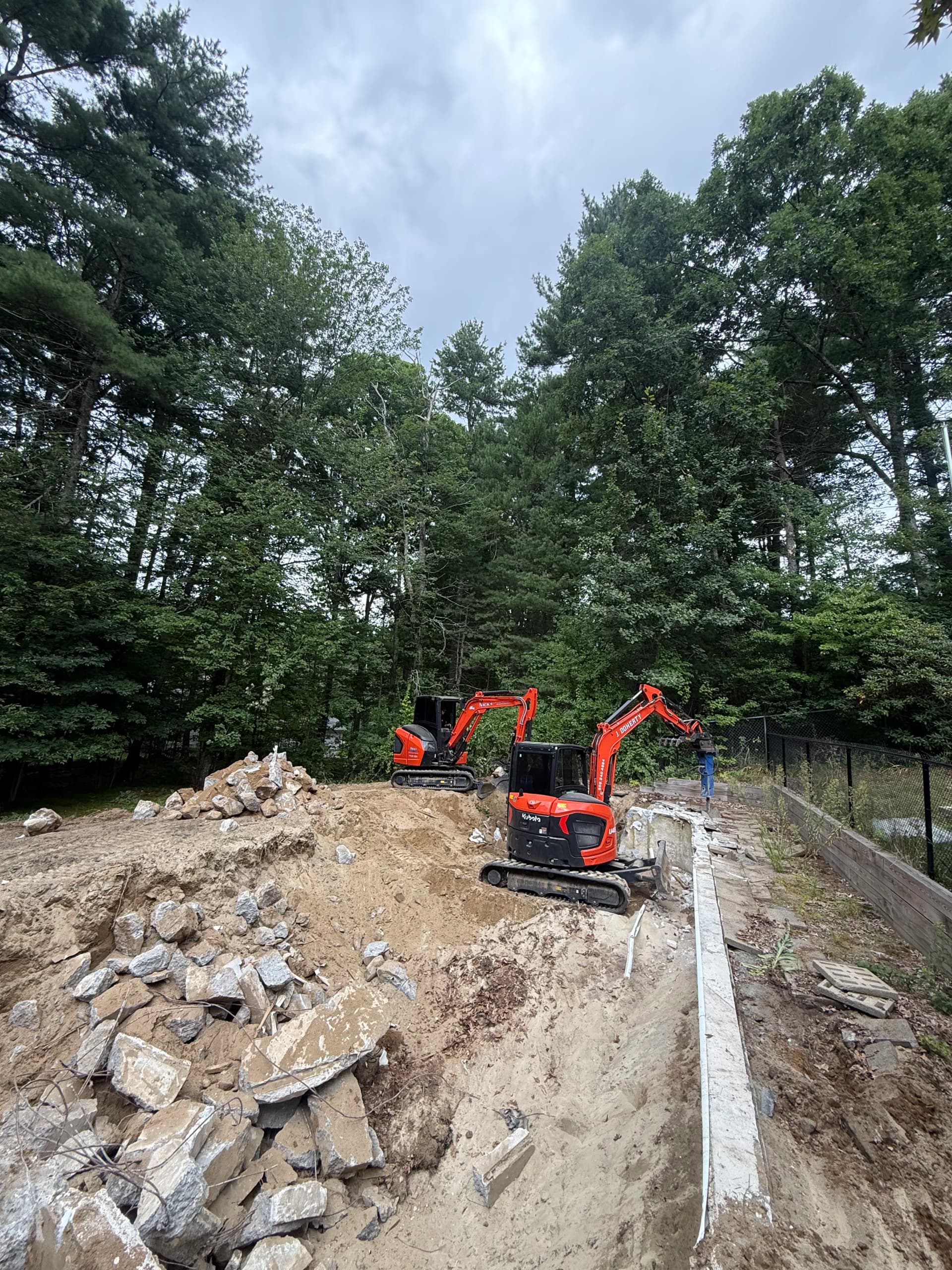 Gallery photos for In-Ground Pool Demo and Yard Reclaim in Millis MA: Image #4